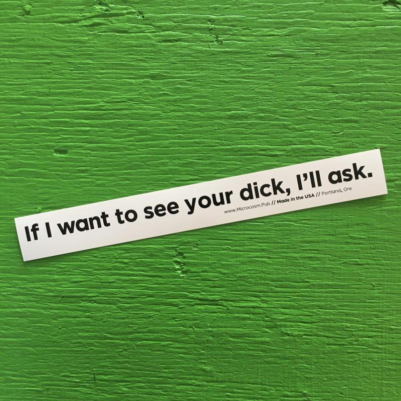 Sticker #419: If I want to see your dick, I'll ask image #1