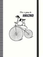 Cycling Dog Gilded Journal (Alice Scott Vintage Prints)