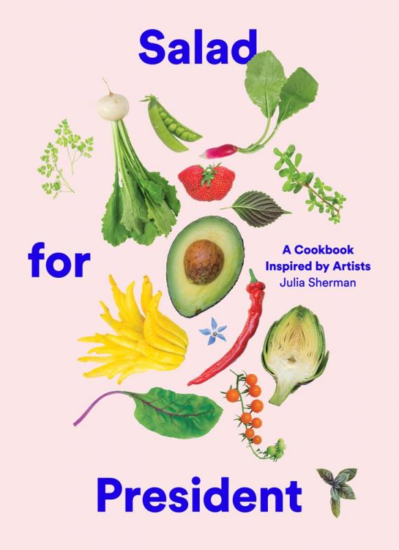 Cover with photos of salad ingredients