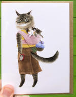 Furcoats and Backpacks Greeting Card (Keisha - with kittens)