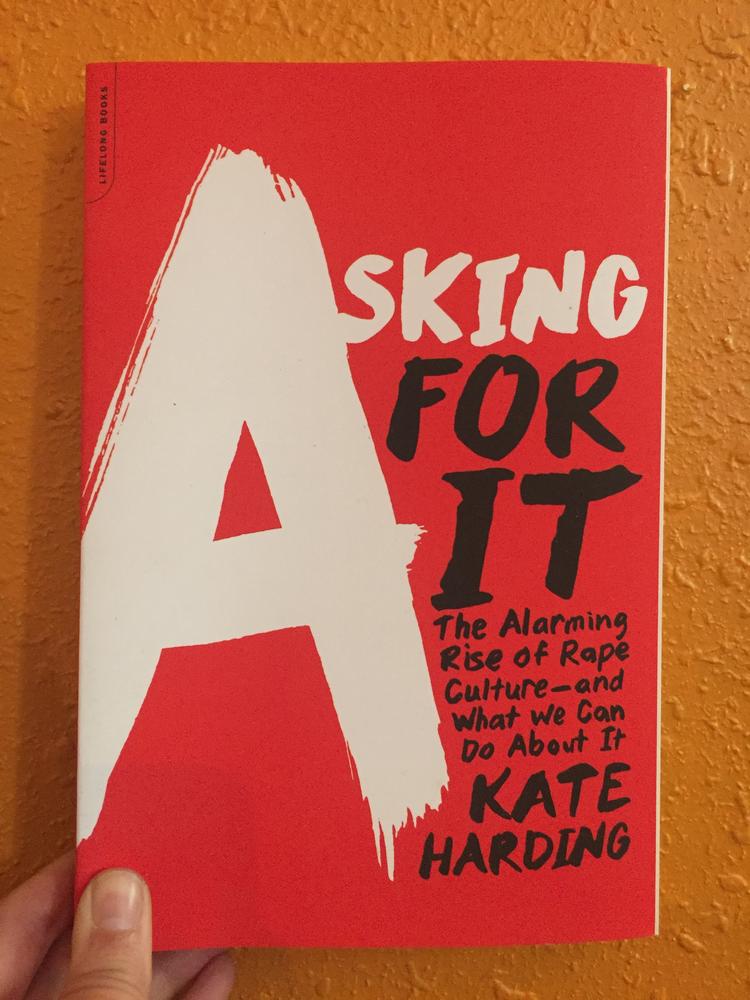 Red cover with white font
