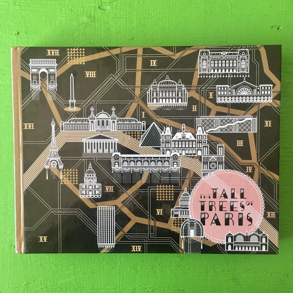 an illustrated map of paris on the book cover