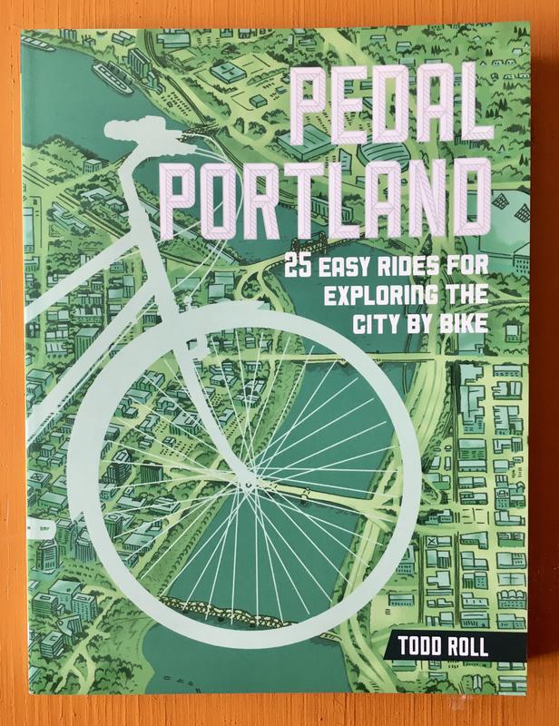 a bike superimposed on a map of portland