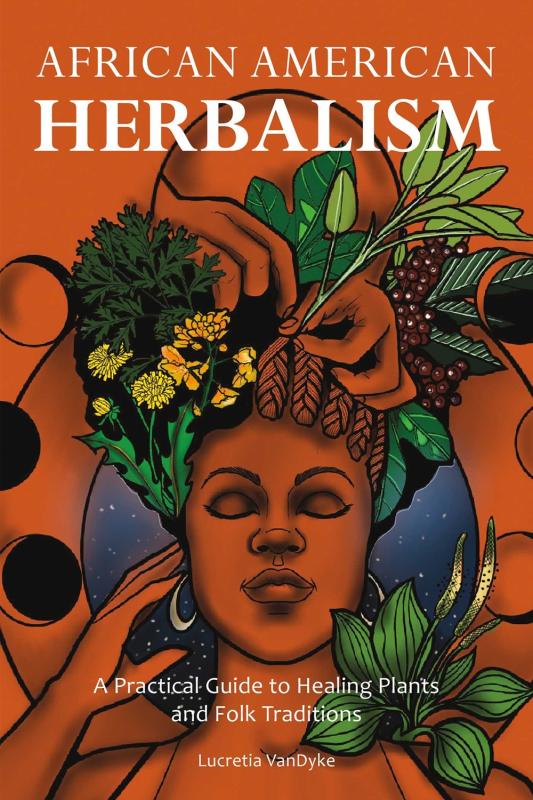 an illustration of a Black woman with a variety of plants in her hair