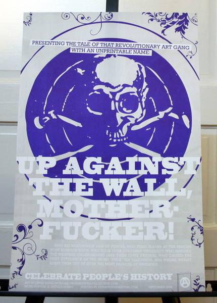 Up Against the Wall, Motherfucker NYC anarchist poster