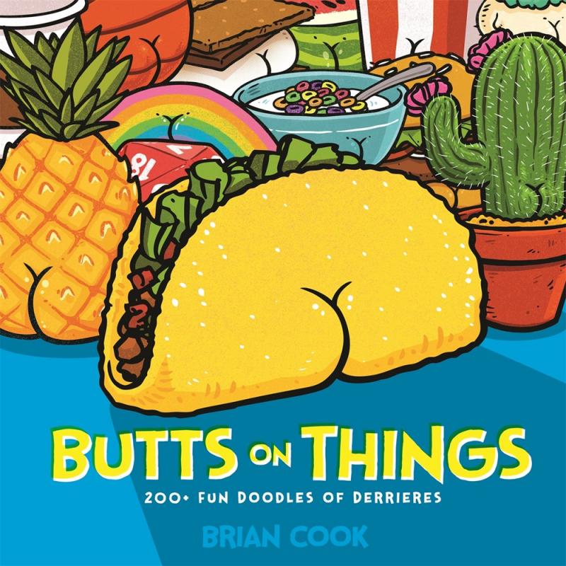 an illustration of a taco that looks like a butt. 