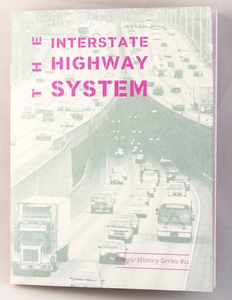 A zine with a photo of a packed interstate highway