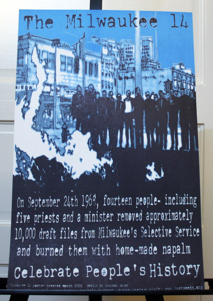 Milwaukee 14 anti-Vietnam War draft card burning protest commemorative poster