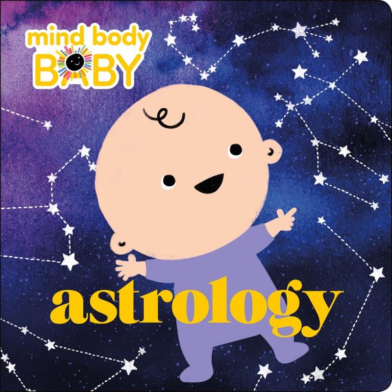 an illustration of a baby floating in space