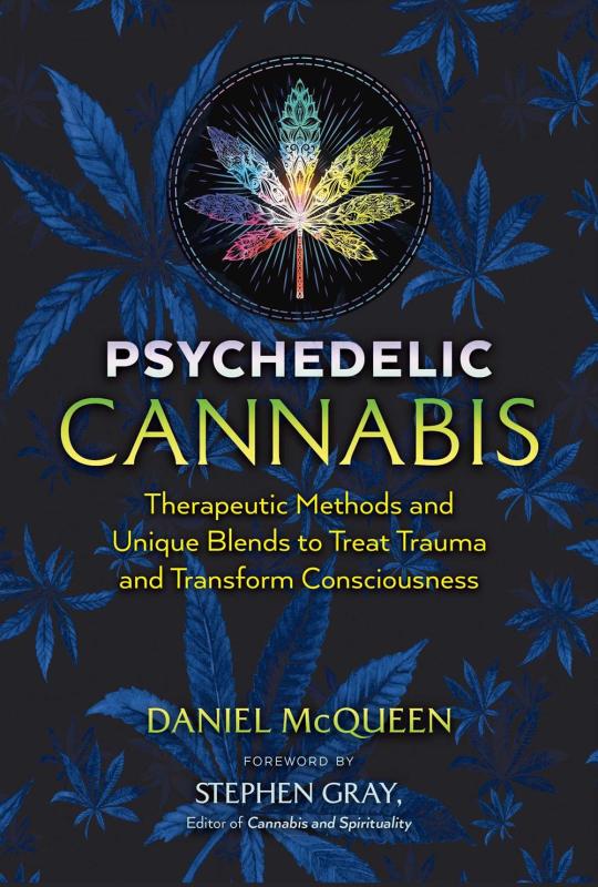 A rainbow cannabis leaf at the top of the cover.