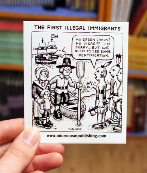 Sticker 165 First Illegal Immigrants