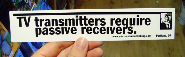 Sticker 066 TV Transmitters Require Passive Receivers