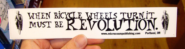 Sticker #072: When Bicycle Wheels Turn