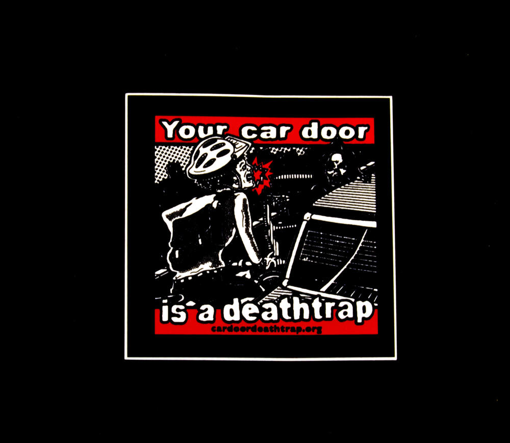 Sticker #227: Your car door is a deathtrap