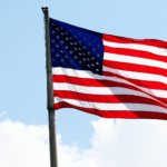 american flag stock photo
