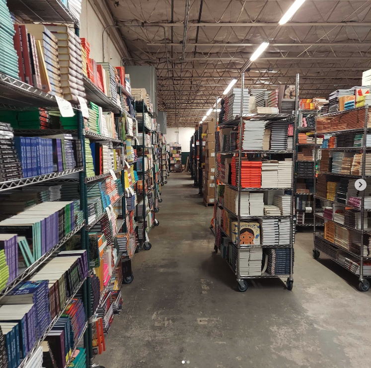 the labyrinth of metro shelving in our Cleveland warehouse
