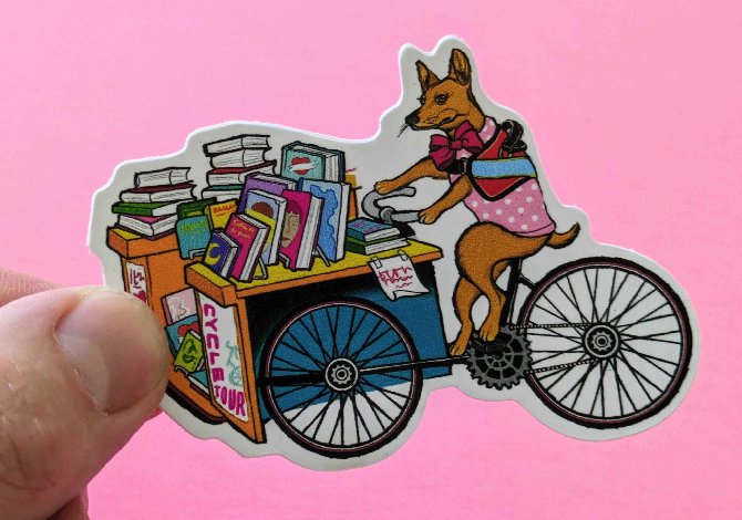 Sticker #566: Service Dog Book Trike