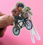 Sticker #567: Laser Beam Cat Bicycle