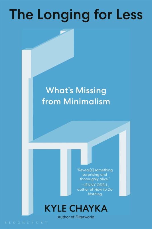 minimalist chair drawing over blue
