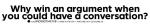 Sticker #142: Why win an argument when you could have a conversation?