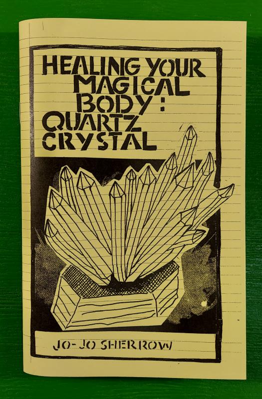 a cluster of quartz crystals.
