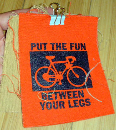 Patch #078: Put the Fun Between Your Legs (shirt style) image #2