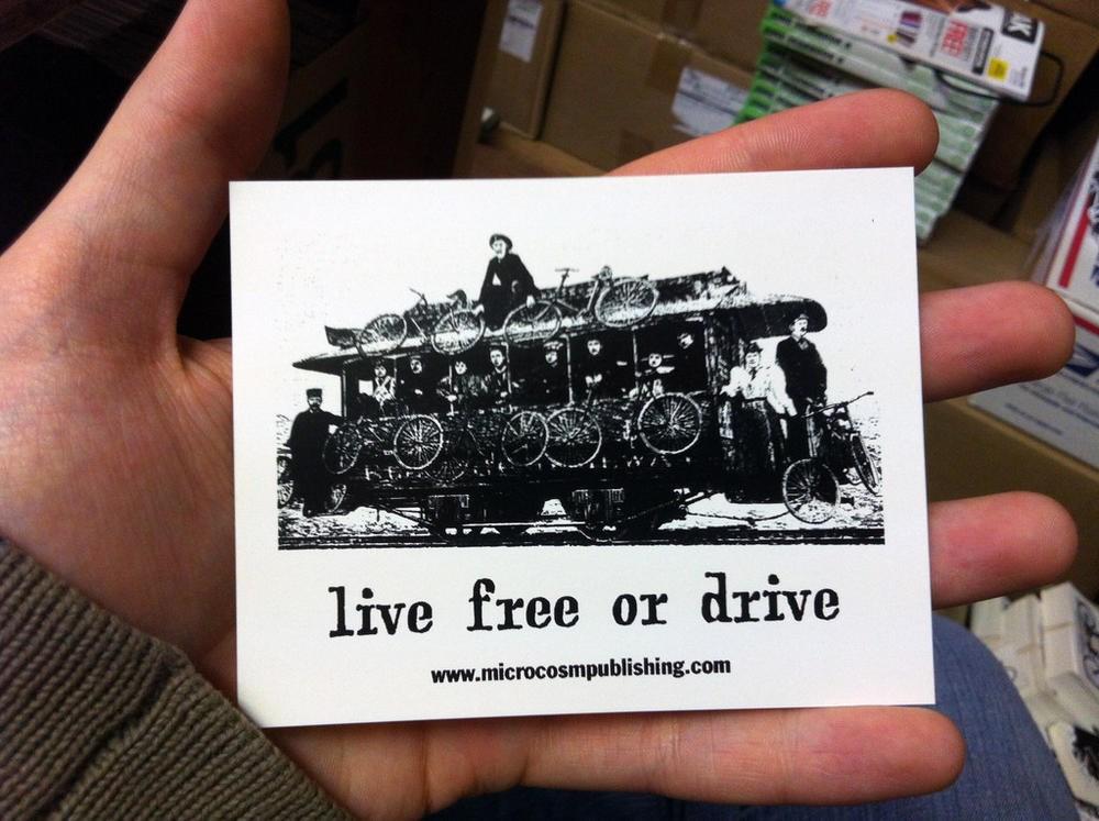 Sticker #265: Live Free or Drive (square) image #1