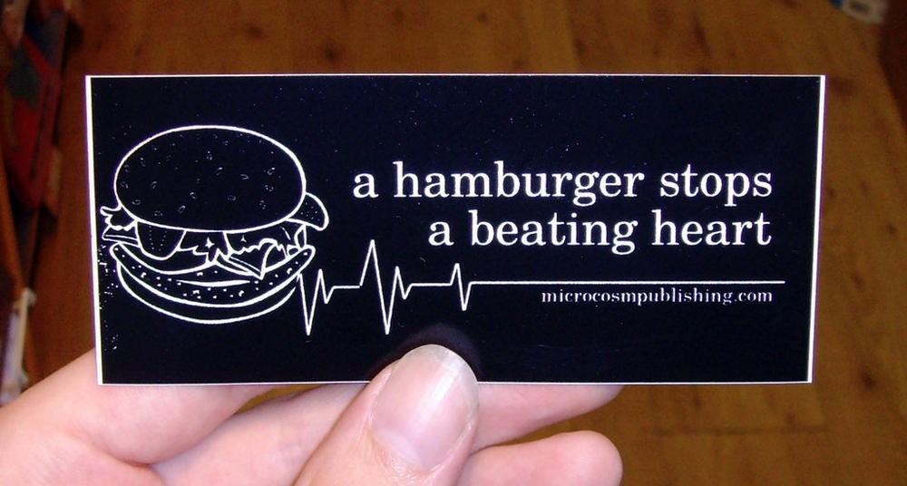 Sticker #274: A Hamburger Stops A Beating Heart image #1