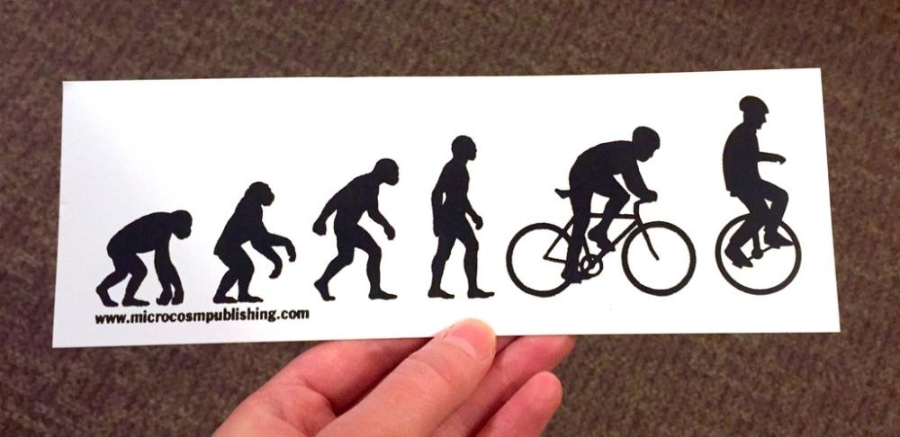 Sticker #368: Evolution Unicycle image #1