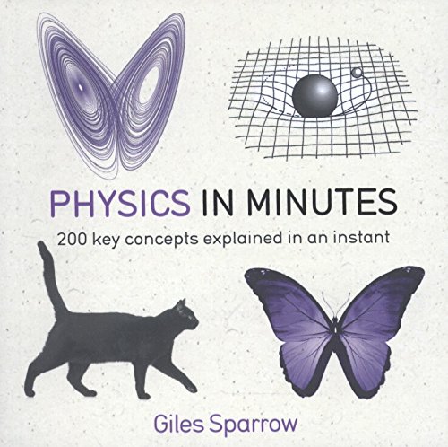 white book cover depicting a black cat, 2 physics graphs, and a butterfly