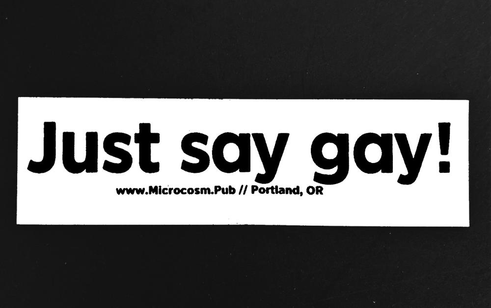 just say gay!
