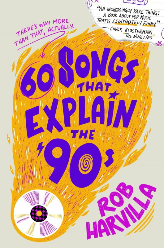 grey cover with yellow fire coming from a cd with purple text