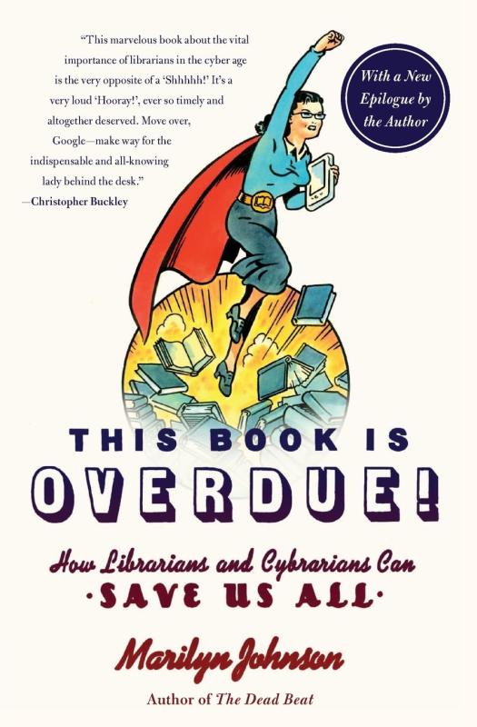 Caped superhero librarian taking off