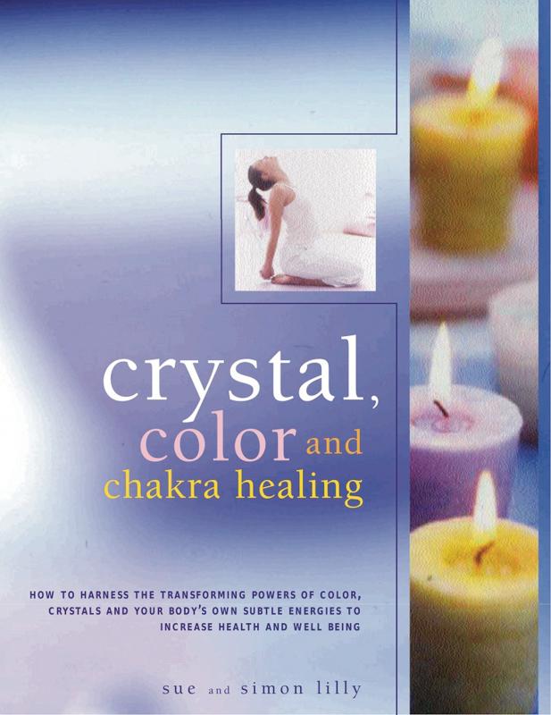 Gradient blue and purple cover with photos of candles and a woman in a yoga pose. Text is white, pink, and yellow.
