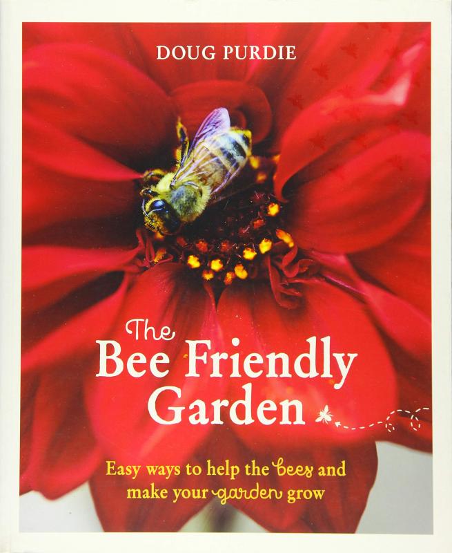 Cover with a photo of a bee in the center of a flower.