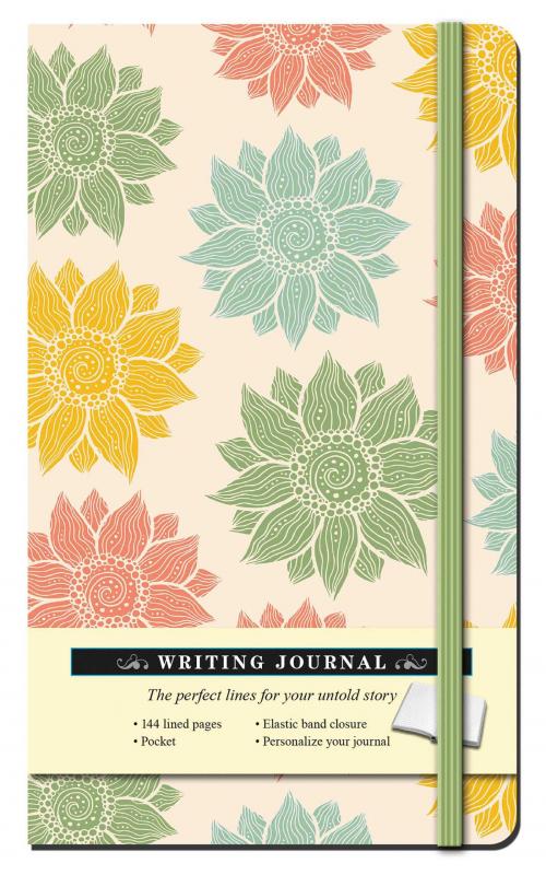 Photo of journal with multicolored floral design