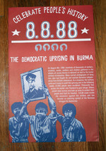 Democratic Uprising in Burma poster 8.8.88