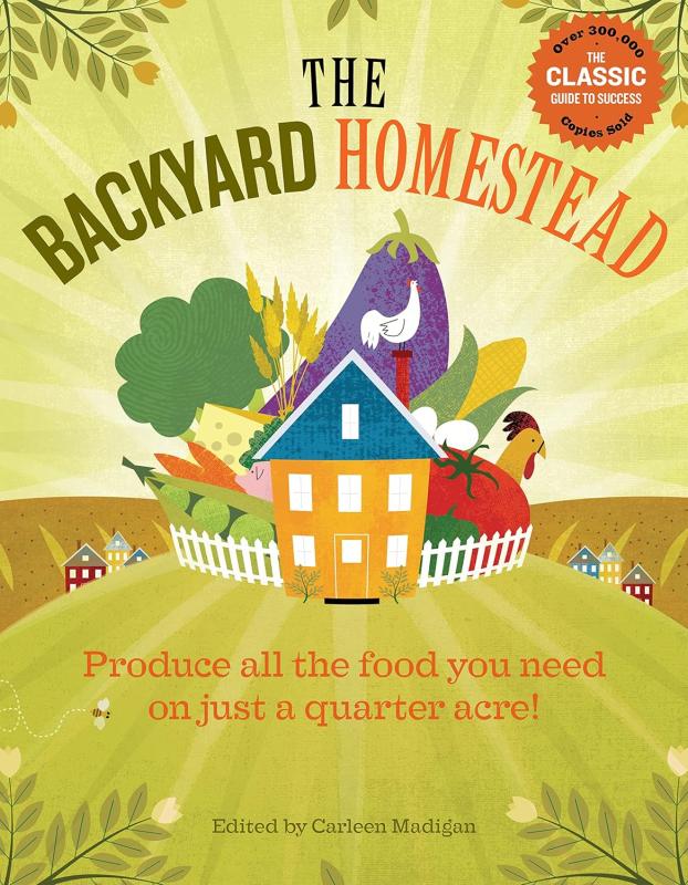 Field with a house with colorful vegetables behind it and a glowing flare
