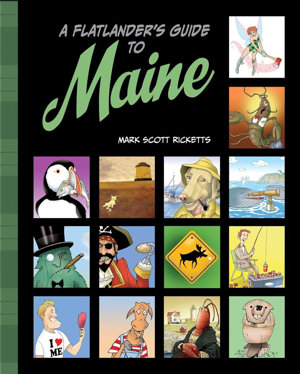 Fourteen photos in this mosaic around Maine