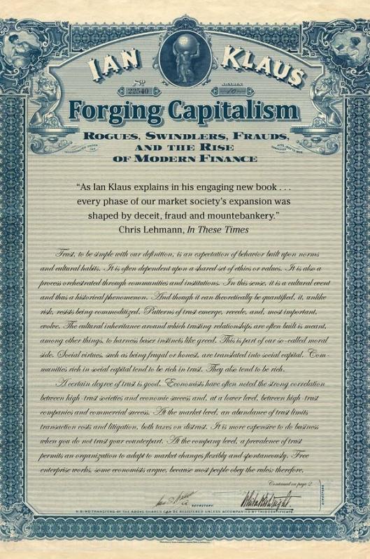 Cover designed like an old fashioned stock certificate