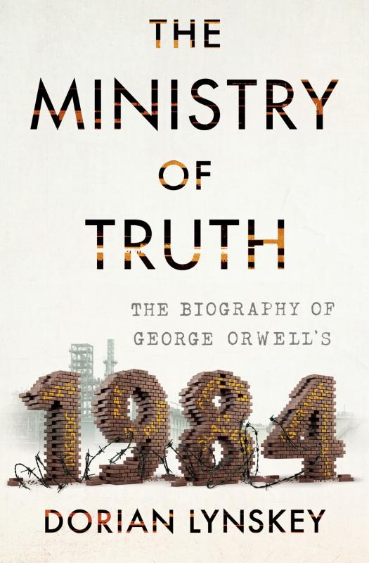 Cover with an industrial background and "1984" spelled in bricks like part of a wall.