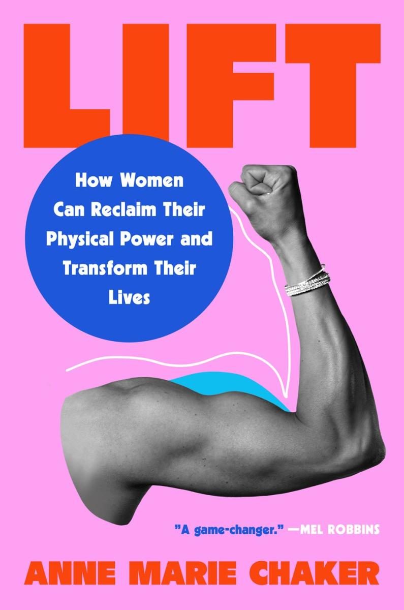 A flexing arm with a line around the bum, fist clenched