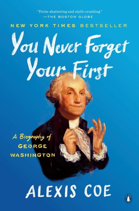 george washington on blue cover with white text