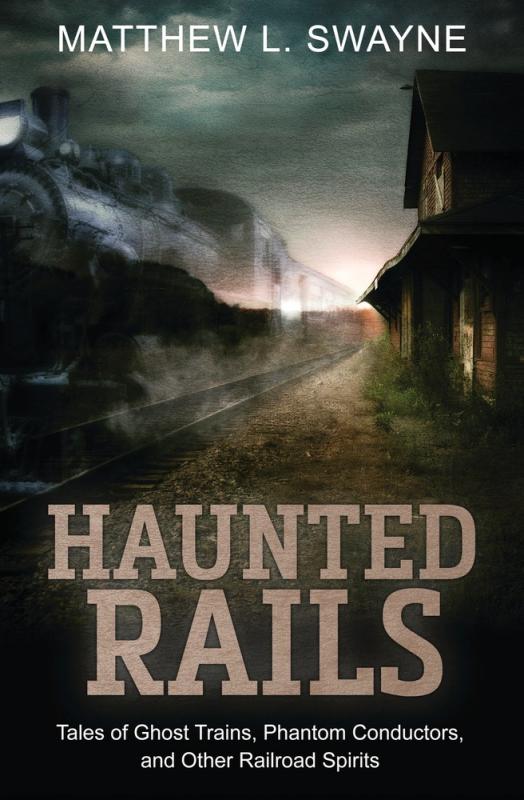 Cover with fading image of a train