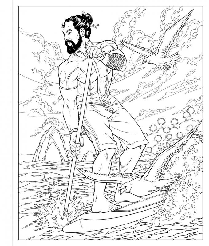 Jason Momoa: A Coloring Book of Fantasies with an Epic Dreamboat image #2