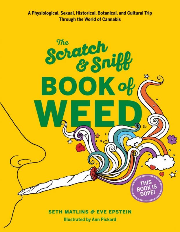 Cover with drawing of person smoking weed