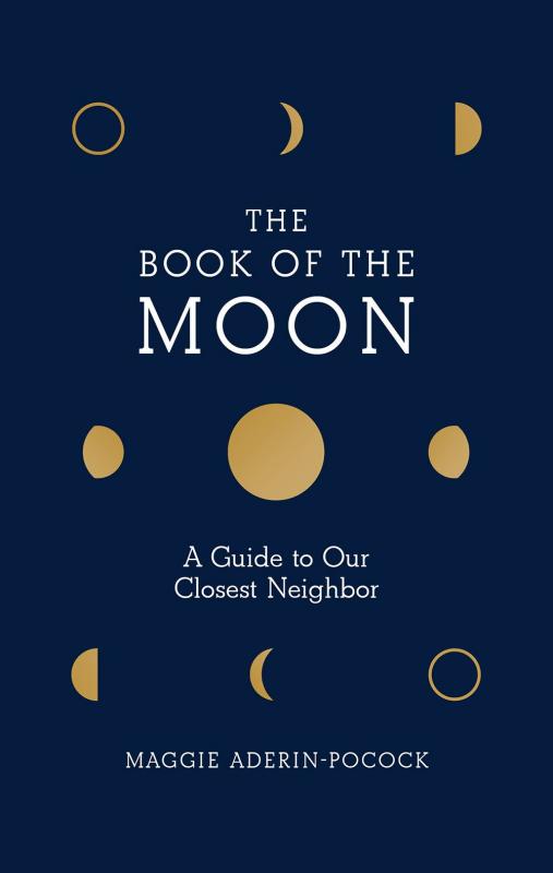 Dark blue cover with drawings of the moon phases