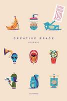 Creative Space Journal: Journal Through 100 Art Projects