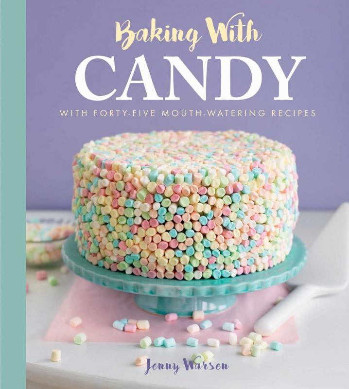 Cover with photo of a cake covered in candy