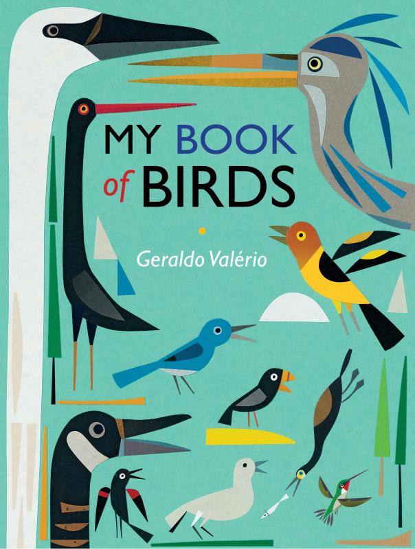 Cover with colorful, impressionistic drawings of birds